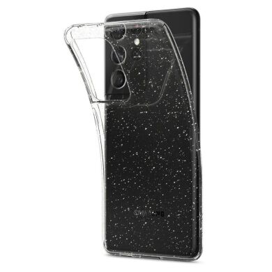 Захисний чохол Spigen (SGP) Liquid Crystal Glitter для Samsung Galaxy S21 Ultra (G998) - Crystal Quartz