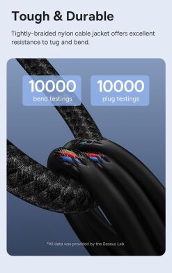 Кабель Baseus Fish-Eye Type-C to Type-C (100W, 1m) P10320203111-00 - Black