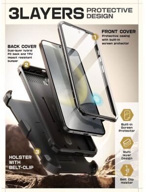 Захисний чохол Supcase Unicorn Beetle Pro Rugged Case 2 Set для Samsung Galaxy S25 (S931) 843439156388 - Black