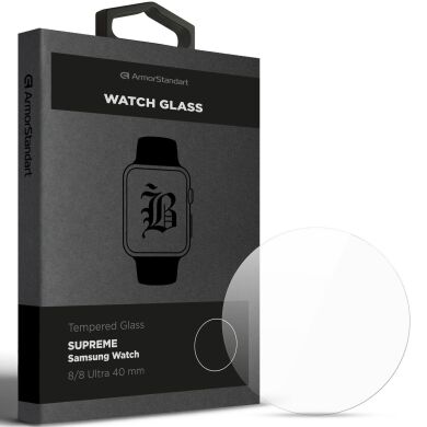 Защитное стекло ArmorStandart Supreme Black Icon (FW) для Samsung Galaxy Watch 8 (40mm)