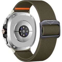 Ремешок Deexe Orbit Flex для Samsung Galaxy Watch 8 (40/44mm) / 8 Classic - Army Green