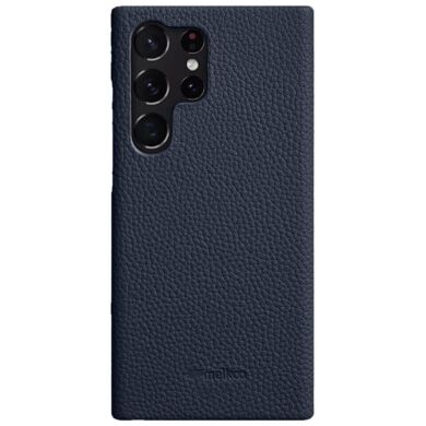 Кожаный чехол MELKCO Leather Case для Samsung Galaxy S23 Ultra (S918) - Dark Blue