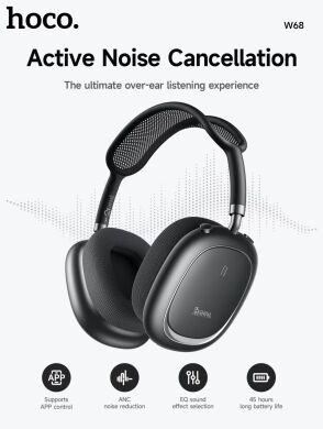 Бездротові навушники HOCO W68 Calma ANC - Silver