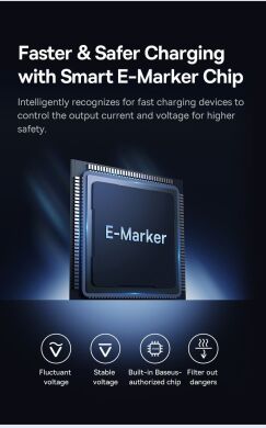 Кабель Baseus Fish-Eye Type-C to Type-C (100W, 1m) P10320203111-00 - Black