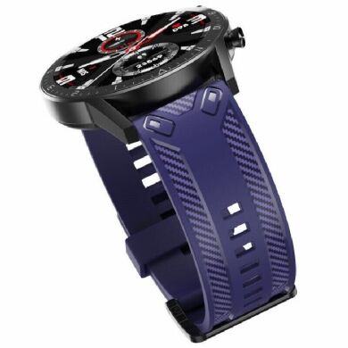 Ремінець Deexe Carbon Strap для годинників з шириною кріплення 22 мм - Blue