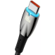Кабель Baseus Glimmer Series USB to Type-C (100W, 5A, 1m) - Black. Фото 2 из 24