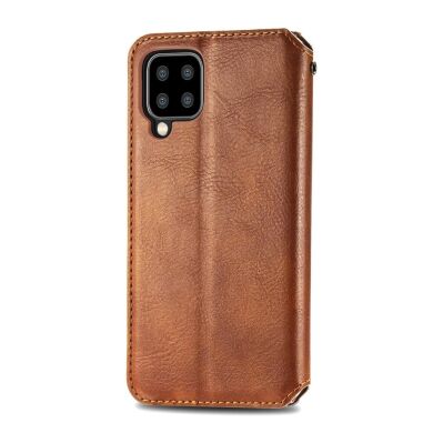 Чехол Deexe Rhombus Wallet для Samsung Galaxy A22 (A225) / M22 (M225) - Brown