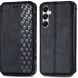 Чехол Deexe Rhombus Wallet для Samsung Galaxy A55 (A556) - Black. Фото 1 из 6