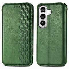 Чохол Deexe Rhombus Wallet для Samsung Galaxy A57 (A576) - Green
