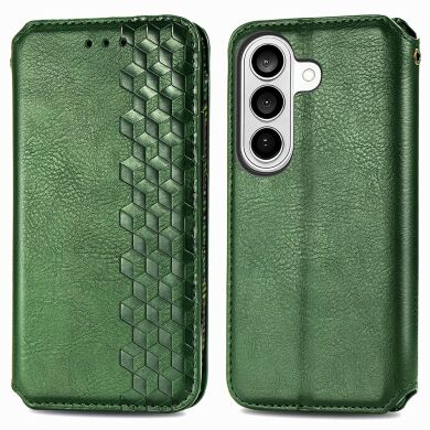 Чохол Deexe Rhombus Wallet для Samsung Galaxy A57 (A576) - Green