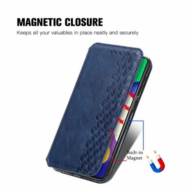 Чохол Deexe Rhombus Wallet для Samsung Galaxy M62 - Blue