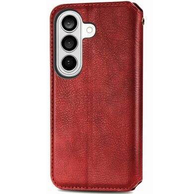 Чохол Deexe Rhombus Wallet для Samsung Galaxy S26 Plus - Red