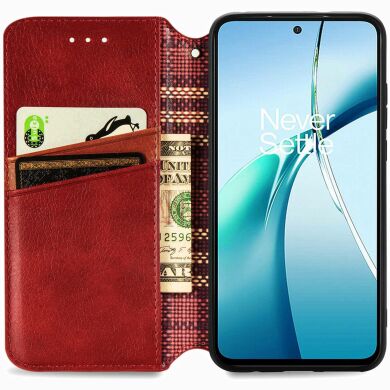 Чохол Deexe Rhombus Wallet для Samsung Galaxy S26 Plus - Red