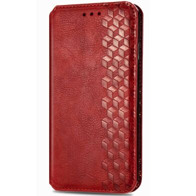 Чохол Deexe Rhombus Wallet для Samsung Galaxy S26 Plus - Red