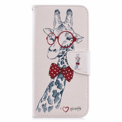 Чохол-книжка Deexe Color Wallet для Samsung Galaxy A30 (A305) / A20 (A205) - Giraffe Wearing Glasses