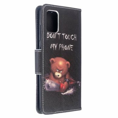 Чохол-книжка Deexe Color Wallet для Samsung Galaxy A51 (А515) - Brown Bear and Warning Words