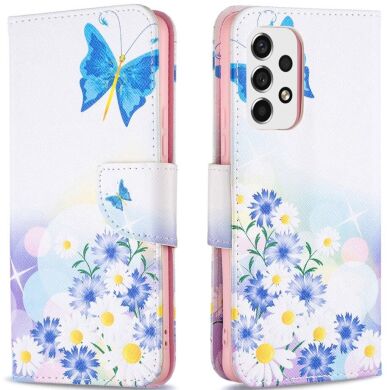 Чехол-книжка Deexe Color Wallet для Samsung Galaxy A53 (A536) - Butterfly and Flowers