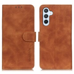 Чехол-книжка KHAZNEH Retro Wallet для Samsung Galaxy S26 FE - Brown