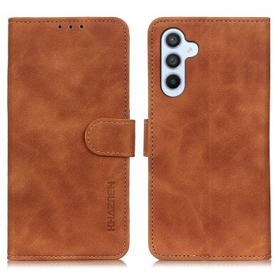 Чехол-книжка KHAZNEH Retro Wallet для Samsung Galaxy S26 FE - Brown