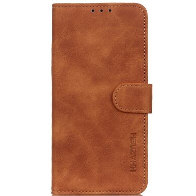 Чехол-книжка KHAZNEH Retro Wallet для Samsung Galaxy S26 FE - Brown