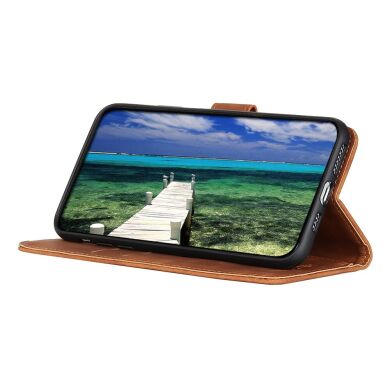 Чехол-книжка KHAZNEH Retro Wallet для Samsung Galaxy S26 FE - Brown