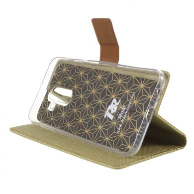 Чохол-книжка ROAR KOREA Cloth Texture для Samsung Galaxy A6+ 2018 (A605) - Khaki