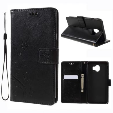 Чехол-книжка UniCase Flower Pattern для Samsung Galaxy J4 2018 (J400) - Black