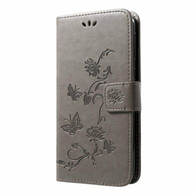 Чехол-книжка UniCase Flower Pattern для Samsung Galaxy M20 (M205) - Grey