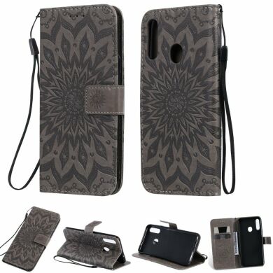Чохол-книжка UniCase SunFlower Pattern для Samsung Galaxy A20s (A207) - Grey