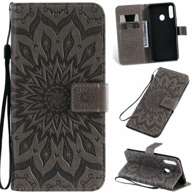 Чохол-книжка UniCase SunFlower Pattern для Samsung Galaxy A20s (A207) - Grey