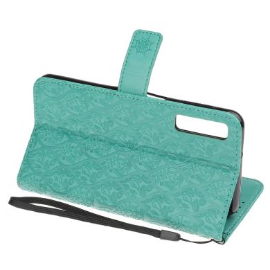 Чехол UniCase Leaf Wallet для Samsung Galaxy A7 2018 (A750) - Cyan