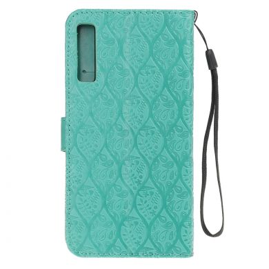 Чехол UniCase Leaf Wallet для Samsung Galaxy A7 2018 (A750) - Cyan