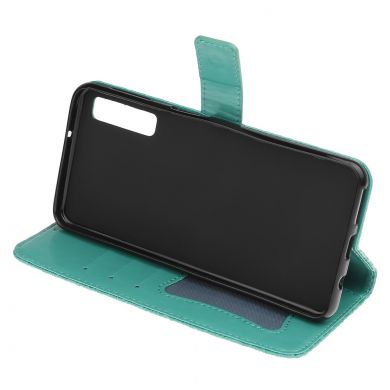Чехол UniCase Leaf Wallet для Samsung Galaxy A7 2018 (A750) - Cyan
