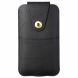 Кожаный чехол на пояс Deexe Pouch Case для смартфонов (размер: M) - Black. Фото 1 из 6