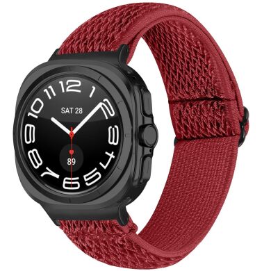 Ремешок Deexe Braided Strap для Samsung Galaxy Watch 8 (40/44mm) / 8 Classic / Ultra (2025) - Red