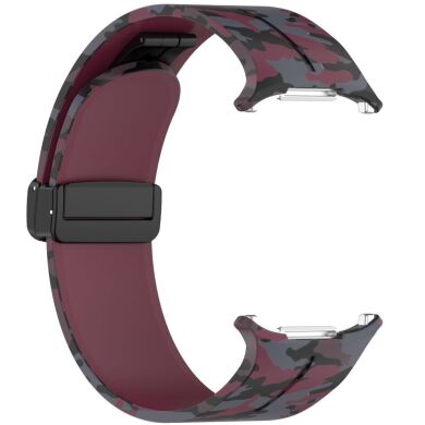 Ремешок Deexe Camouflage Pattern для Samsung Galaxy Watch Ultra (47mm) - Wine Red