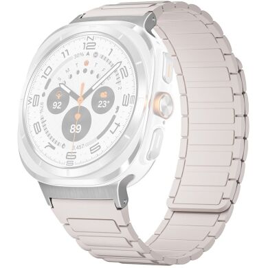 Ремінець Deexe Flexible Fit для Samsung Galaxy Watch Ultra (47mm) / Ultra (2025) - White / Silver