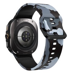 Ремешок Deexe Silicone Watchband для Samsung Galaxy Watch Ultra (47mm) / Ultra (2025) - Black / Grey