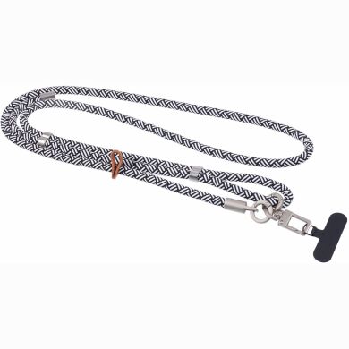 Ремешок для смартфона Deexe Crossbody Strap - Black / White