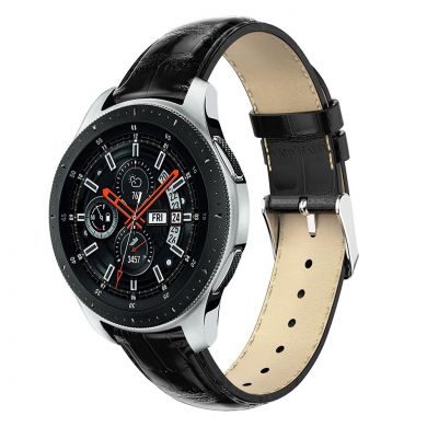 Ремешок UniCase Crocodile Texture для Samsung Galaxy Watch 46mm / Watch 3 45mm / Gear S3 - Black