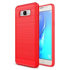 Силиконовый чехол UniCase Carbon для Samsung Galaxy J7 2016 (J710) - Red