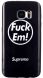 Силиконовая накладка Deexe Black Style для Samsung Galaxy S7 (G930) - Fuck Em. Фото 1 из 3