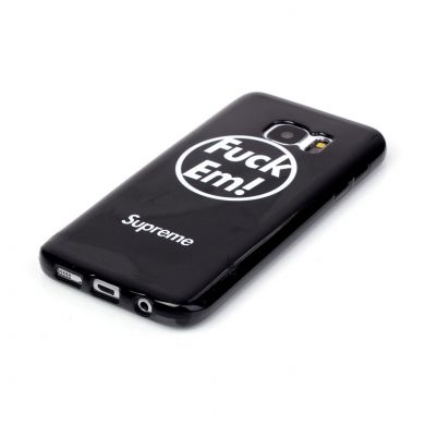 Силиконовая накладка Deexe Black Style для Samsung Galaxy S7 (G930) - Fuck Em