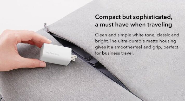 Сетевое зарядное устройство Xiaomi Mi Fast Charger Type-C (65W) BHR4499GL - White