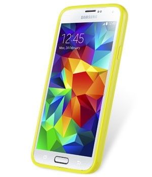 Силиконовая накладка Melkco Poly Jacket для Samsung Galaxy S5 mini + пленка - Yellow