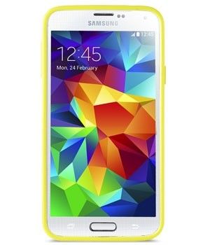 Силиконовая накладка Melkco Poly Jacket для Samsung Galaxy S5 mini + пленка - Yellow