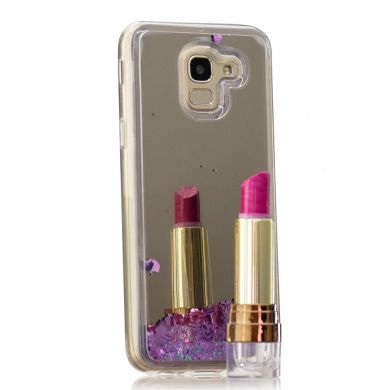 Силиконовая (TPU) накладка Deexe Fashion Glitter для Samsung Galaxy A6 2018 (A600) - Purple