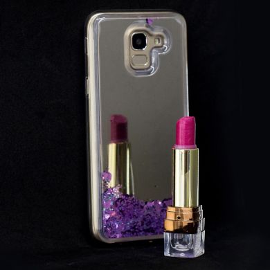 Силиконовая (TPU) накладка Deexe Fashion Glitter для Samsung Galaxy A6 2018 (A600) - Purple