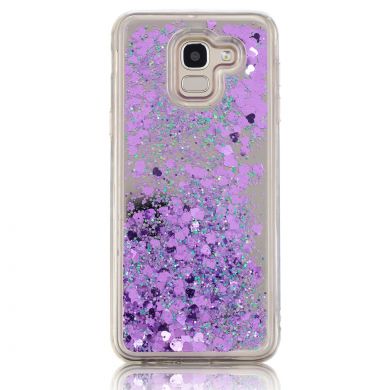 Силиконовая (TPU) накладка Deexe Fashion Glitter для Samsung Galaxy A6 2018 (A600) - Purple