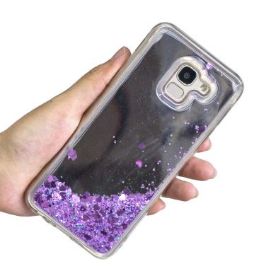 Силиконовая (TPU) накладка Deexe Fashion Glitter для Samsung Galaxy A6 2018 (A600) - Purple